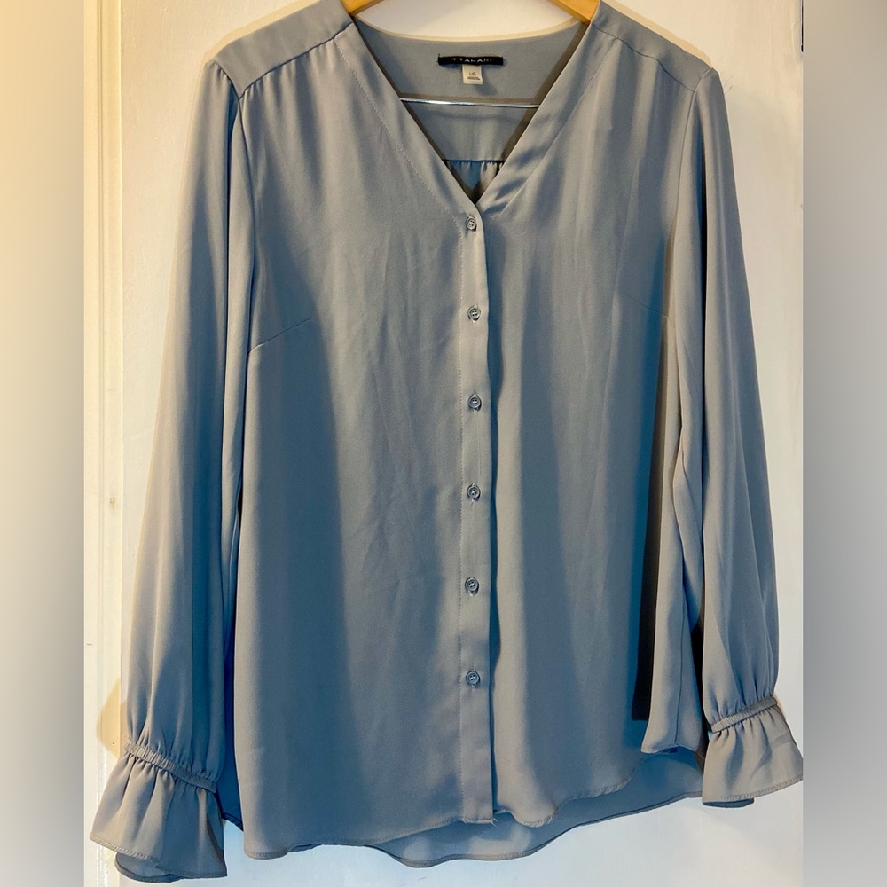 NWOT Beautiful Powder Slate Blue Blouse